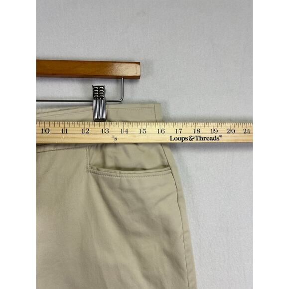 Woman's Sag‎ Harbor Stretch Cotton Khaki Tan Capris - Size 12 Casual Classic - Picture 9 of 10